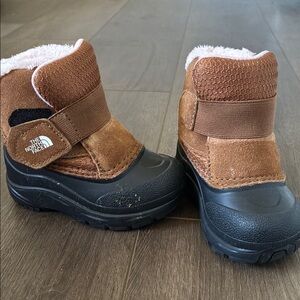 The North Face Brown and Black Winter Boots
